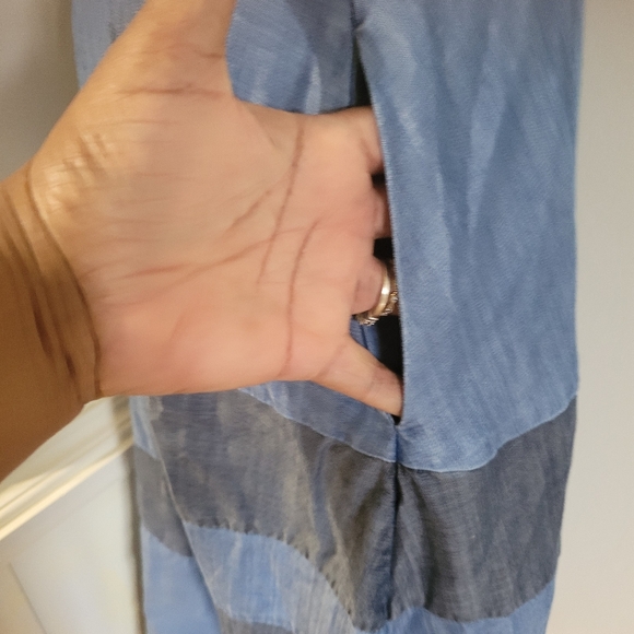 Tommy Bahama Blue Striped Midi Dress - Picture 5 of 7